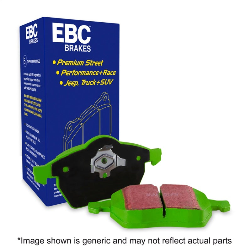 EBC Greenstuff 2000 Series Sport Brake Pads for 2018-2019 Kia Stinger and Genesis G70, Rear - Part Number EBCDP22357