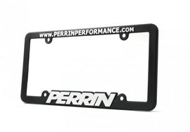 Perrin Performance Black License Plate Frame with White Lettering - Part ASM-BDY-500