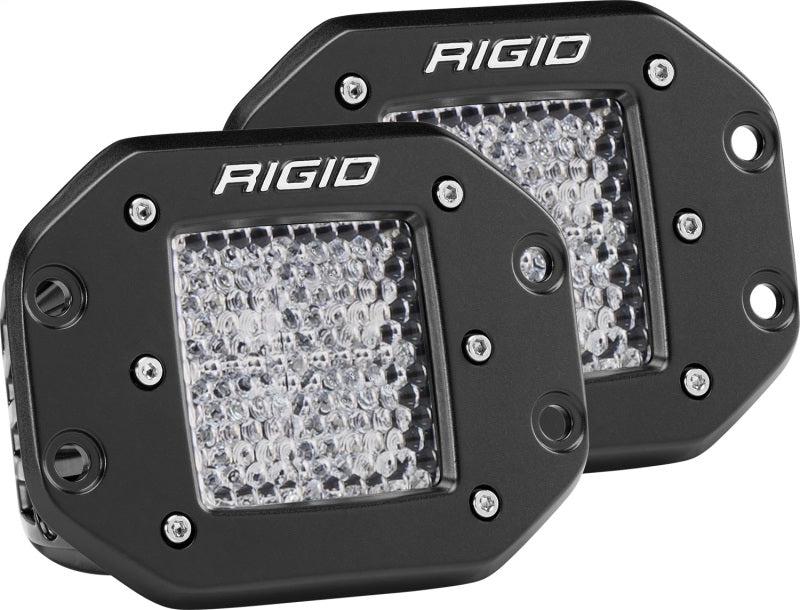 Rigid Industries Dually Flush Mount LED Pod Lights with 60 Degree Lens - Set of 2