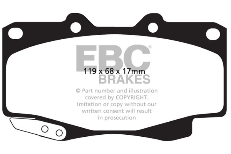 EBC Yellowstuff Front Brake Pads for Toyota Tacoma 1999-2004 * High-Performance Street & Track Use