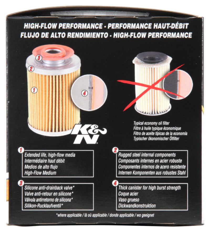 K&N Engineering Part Number KNNHP-1011 Premium Oil Filter for Automotive Engines