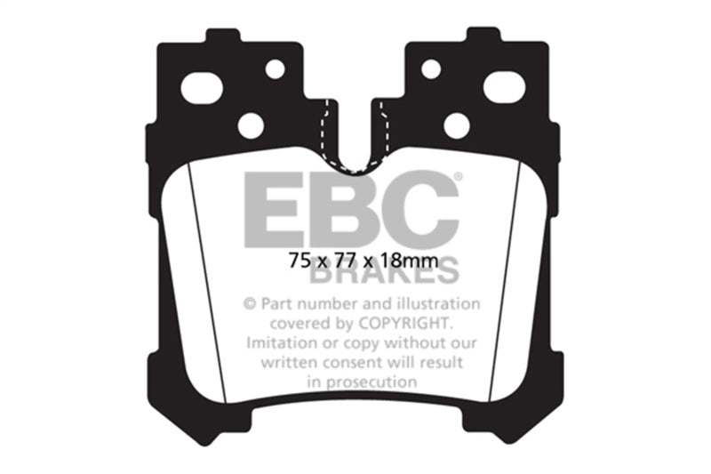 EBC DP31812C Redstuff Ceramic Rear Brake Pads for 2007-2013 Lexus LS460 and LS600h