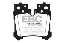 EBC DP31812C Redstuff Ceramic Rear Brake Pads for 2007-2013 Lexus LS460 and LS600h