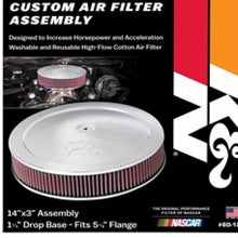 Load image into Gallery viewer, K&amp;N Engineering 14-inch Red Custom Air Cleaner Assembly Part KNX60-1280 for Round Housing Engines