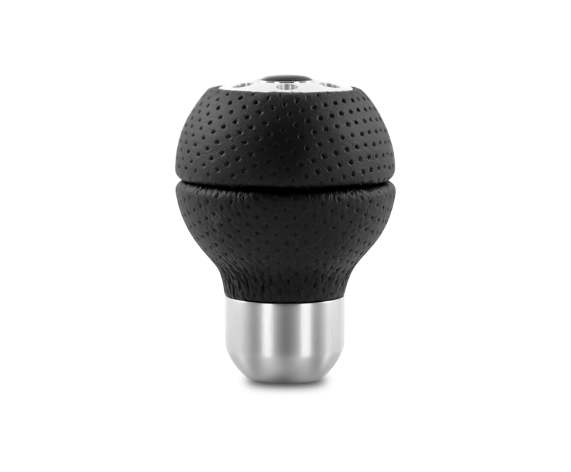 MOMO Race Shift Knob in Black Air Leather with Aluminum Insert