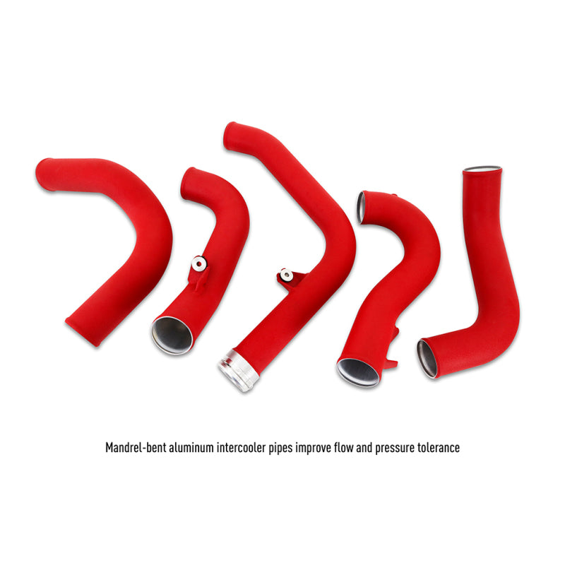 Mishimoto 2022+ Subaru WRX Performance Front-Mount Intercooler Kit with Intake, Silver with Red Pipes