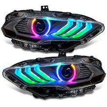 Load image into Gallery viewer, Oracle Lighting 18-23 Ford Mustang Black Series Dynamic ColorSHIFT LED Headlights with Sequential Turn Signal