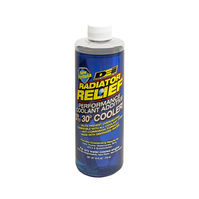 DEI Radiator Relief 16 oz. coolant additive for improved engine cooling and corrosion protection