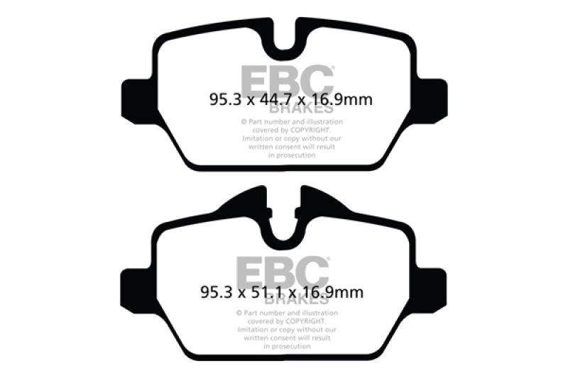EBC Redstuff Ceramic Low Dust Rear Brake Pads for Mini Cooper Countryman (Part No. ebcDP32102C)
