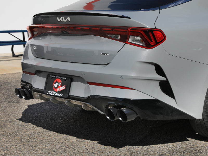 aFe Takeda 3 Inch to 2.5 Inch Stainless Steel Axle-Back Exhaust System with Black Tips for Kia K5 GT 2021-2024