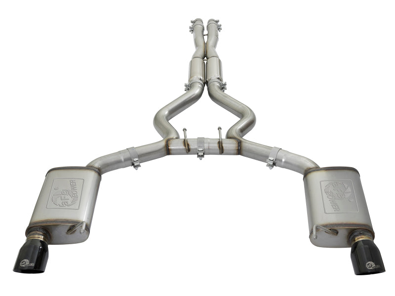 aFe MACH Force-Xp 304 Stainless Steel Cat-Back Exhaust System with Black Tips for Dodge Durango 2011-2013