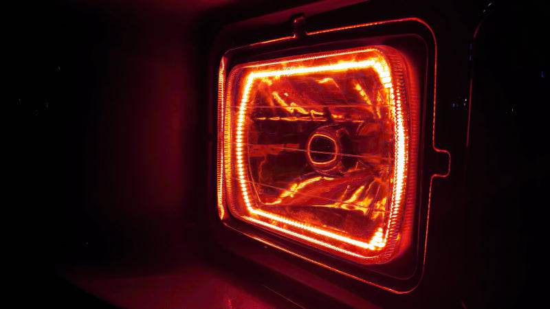 Oracle Lighting 7x6 Inch Sealed Beam Headlights with ColorSHIFT Halo - Part #orl6908-333