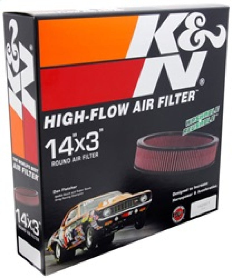 K&N Engineering Part E-1650 High-Flow Reusable Air Filter for GM V8 Engines and Classic Pontiac Firebird