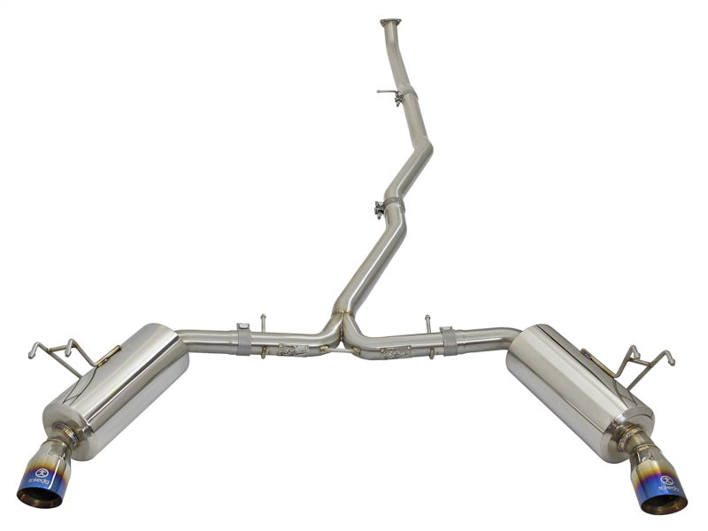 aFe POWER Takeda Dual Cat-Back Exhaust System for Honda Civic Sedan 2016-2018 with Blue Flame Tips