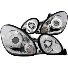 Load image into Gallery viewer, ANZO 1998-2005 Lexus GS300 &amp; GS430 Projector Headlights with Halo, Chrome Housing, Clear Lens, Pair