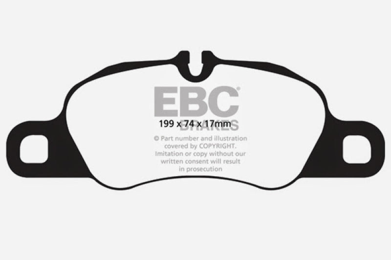 EBC Redstuff Ceramic Low Dust Brake Pads for Porsche 911 (2014-2012) Front * Part No. EBCDP32057C