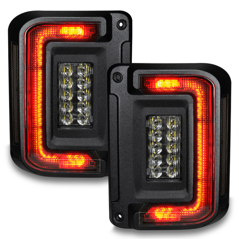 Oracle Lighting Black Series Flush Mount LED Tail Lights for Jeep Wrangler JK Part Number ORL5891-504-T