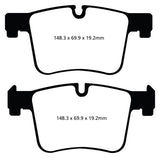 EBC Yellowstuff Front Brake Pads for BMW X3 2.0 Turbo (F25) * High-Performance Street and Track Use