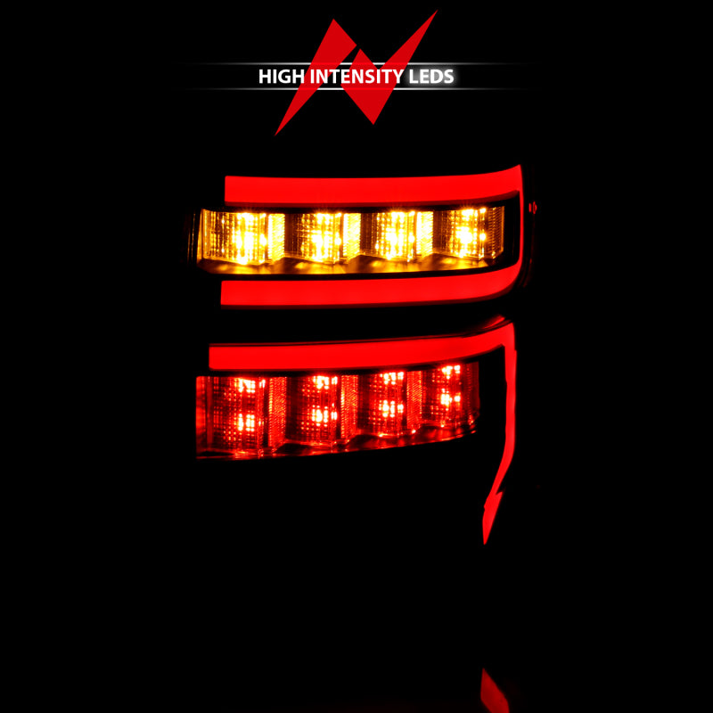 ANZO 2014-2020 Toyota 4Runner Tail Light Assembly with Smoke Lens and Red Light Bar