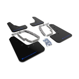 Rally Armor 17-23 Tesla Model 3 Black UR Mud Flap with Blue Logo - Durable Polyurethane Protection