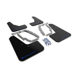 Rally Armor 17-23 Tesla Model 3 Black UR Mud Flap with Blue Logo - Durable Polyurethane Protection