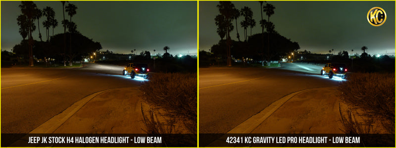 KC HiLiTES 07-18 Jeep JK Gravity LED Pro 7-Inch Headlight Pair