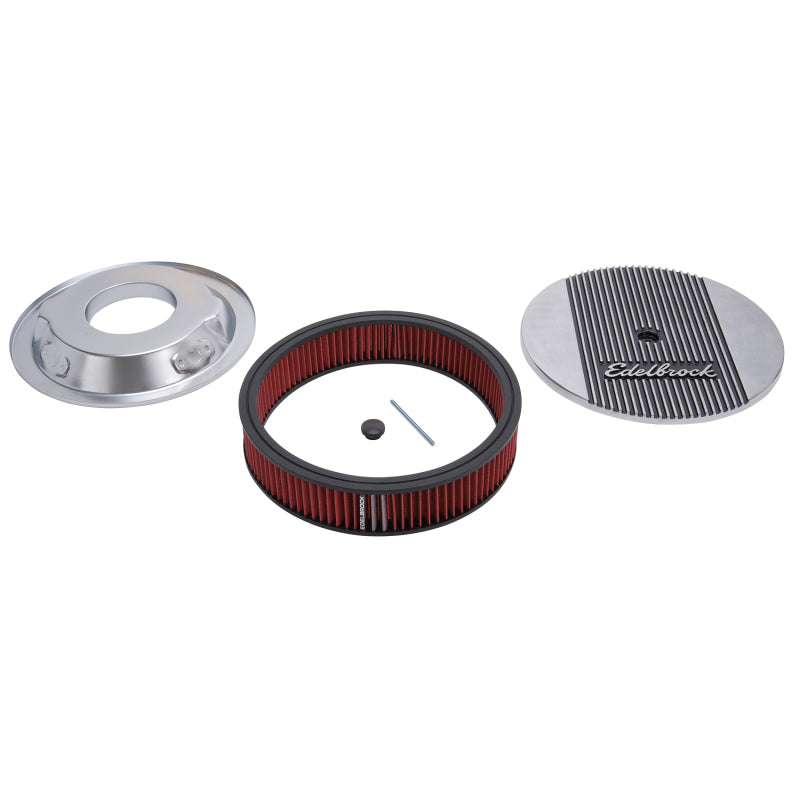 Edelbrock Elite II 14-Inch Round Air Cleaner with Polished Finish and Pro-Flo Filter