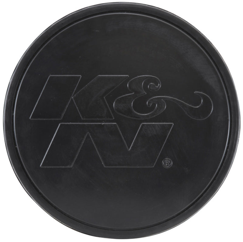 K&N Engineering Universal Rubber Round Tapered Air Filter - 4 inch Flange ID, 8 inch Base OD, 6.625 inch Top OD, 8 inch Height (Part Number: knnRU-5171HBK)