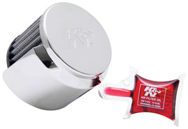 K&N Engineering 62-1516 Chrome Crankcase Vent Filter with Deflector Shield