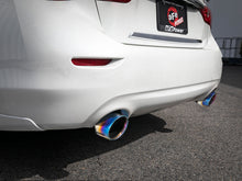 Load image into Gallery viewer, aFe Takeda 2.5 Inch 304 Stainless Steel Cat-Back Exhaust System with Blue Flame Tips for Infiniti Q50 (2016-2019)