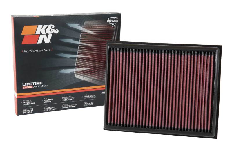 K&N Engineering 33-3059 High-Flow Drop-In Air Filter for Nissan NP300 2.3L Diesel (2015-2017)