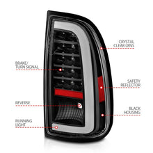 Load image into Gallery viewer, ANZO 00-06 Toyota Tundra LED Tail Lights with Light Bar - Black Housing, Clear Lens