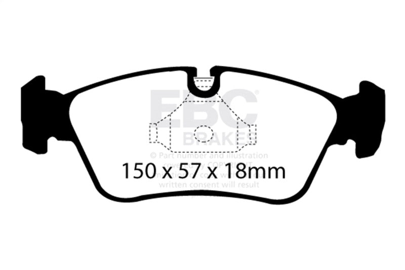 EBC DP51211NDX Bluestuff NDX Front Brake Pads for 1999–2003 BMW Models