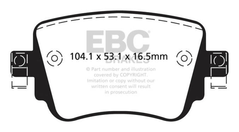 EBC Ultimax OEM Replacement Brake Pads for Volkswagen Passat & Golf * Part Number EBCUD1779