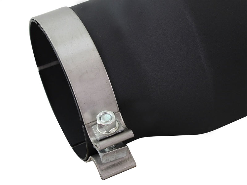 aFe MACHForce XP 5-Inch Stainless Steel Exhaust Tip with Black Finish for Left Side Exit