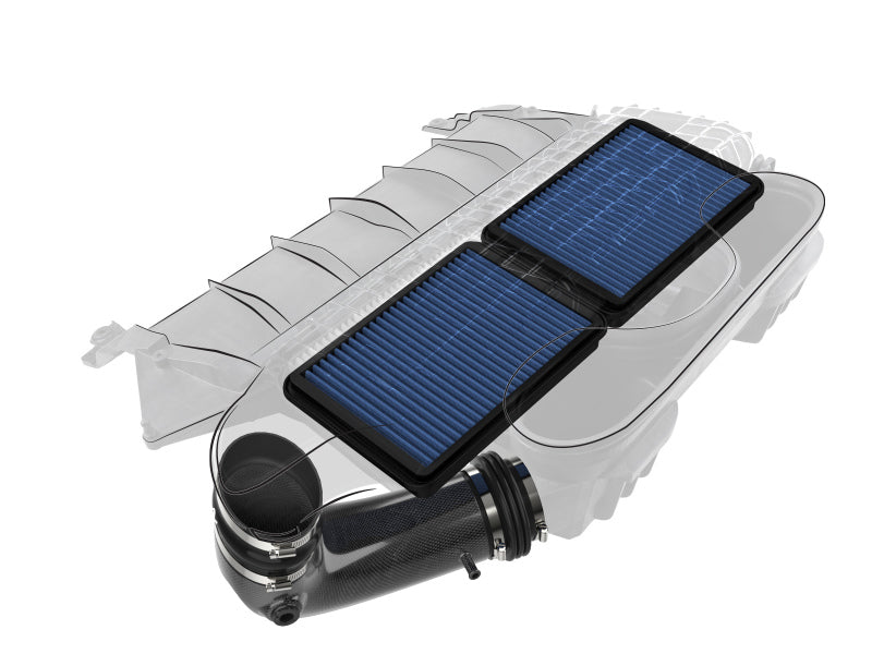 aFe Super Stock Carbon Fiber Pro 5R Induction System for Ram 1500 TRX 2021-2024 with Part Number AFE55-10014RC