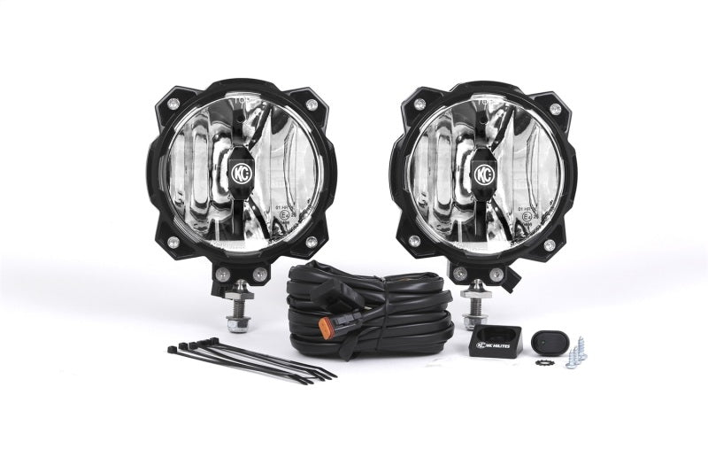 KC HiLiTES 6-inch Pro6 Gravity LED Light System with Universal Ball Mount * SAE/ECE Driving Beam for Off-Road Vehicles
