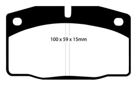 EBC Yellowstuff Front Brake Pads for 1988-1990 Pontiac Fiero and LeMans | Part No. EBC DP4325R