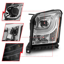Load image into Gallery viewer, ANZO 2015-2017 GMC Yukon XL Projector Headlights with Lightbar - Black Housing and Clear Lens