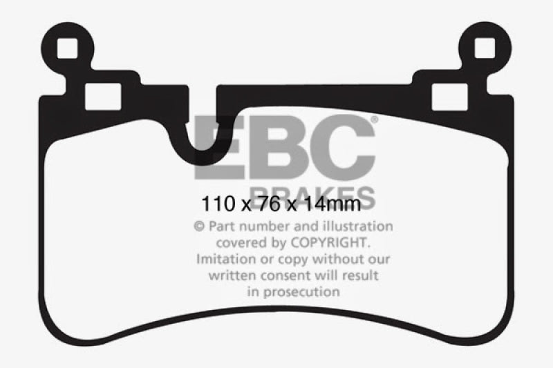 EBC Yellowstuff Rear Brake Pads for Mercedes-Benz C63 AMG (2008-2012) * High-Performance Street and Track Use