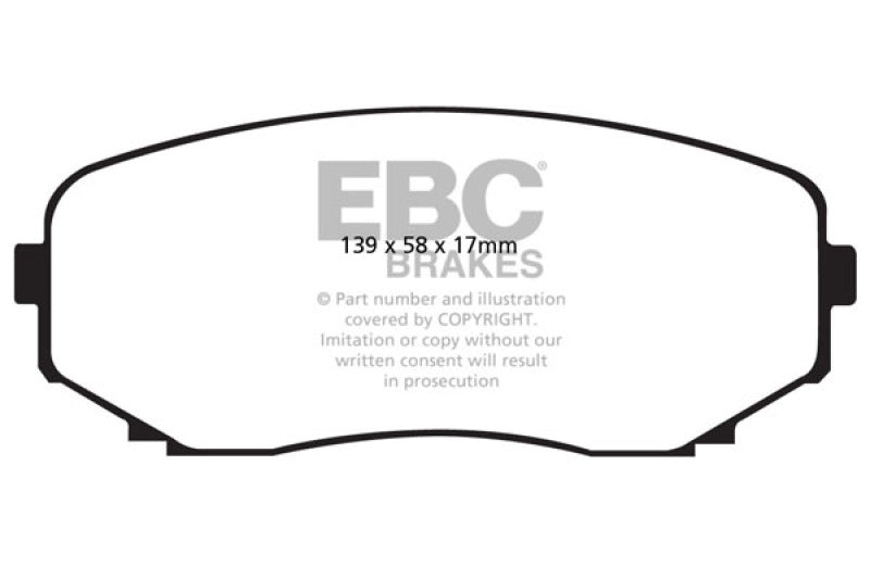 EBC Ultimax OEM Replacement Brake Pads for Ford Edge (2007-2010) - Front Set