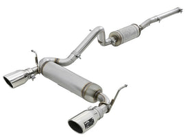 aFe Rebel Series 2.5-inch Dual Polished Tip Cat-Back Exhaust System for Jeep Wrangler (2007-2018) V6-3.8L / 3.6L