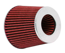 Load image into Gallery viewer, K&amp;N Engineering Universal Air Filter Chrome Round Tapered Red - 4 inch ID, 5.5 inch Height