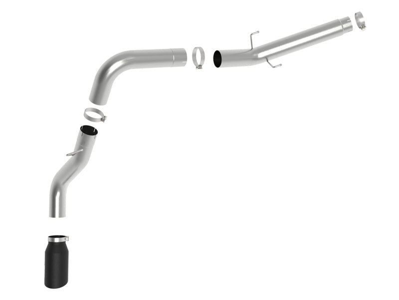 aFe ATLAS 5-inch Aluminized Steel DPF-Back Exhaust System with Black Tip for 2019-2020 Ram Diesel Trucks L6-6.7L