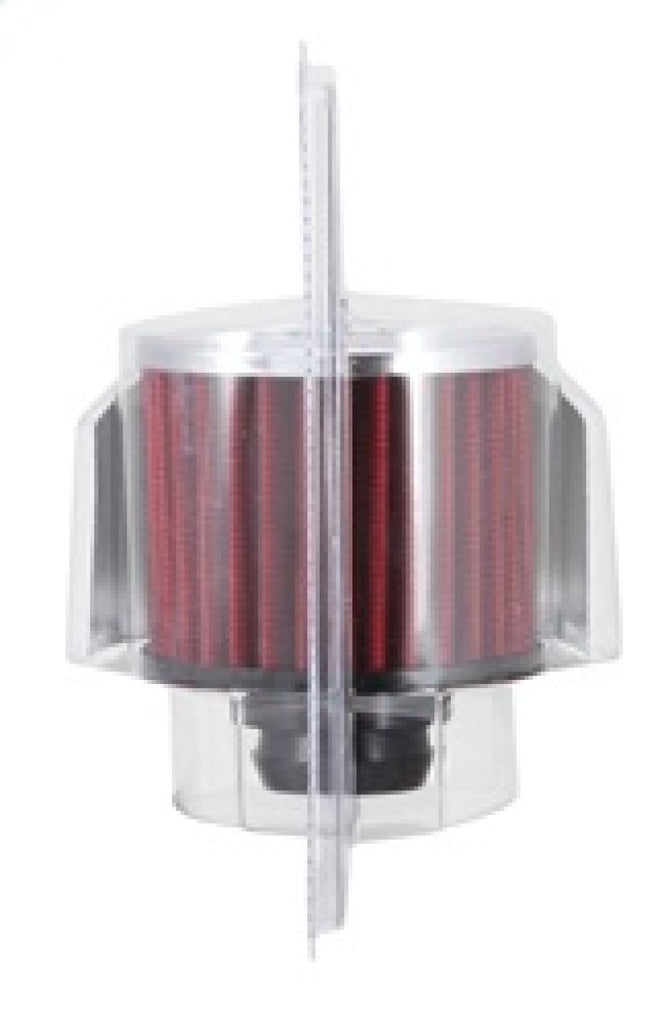 K&N Engineering 62-1516 Chrome Crankcase Vent Filter with Deflector Shield