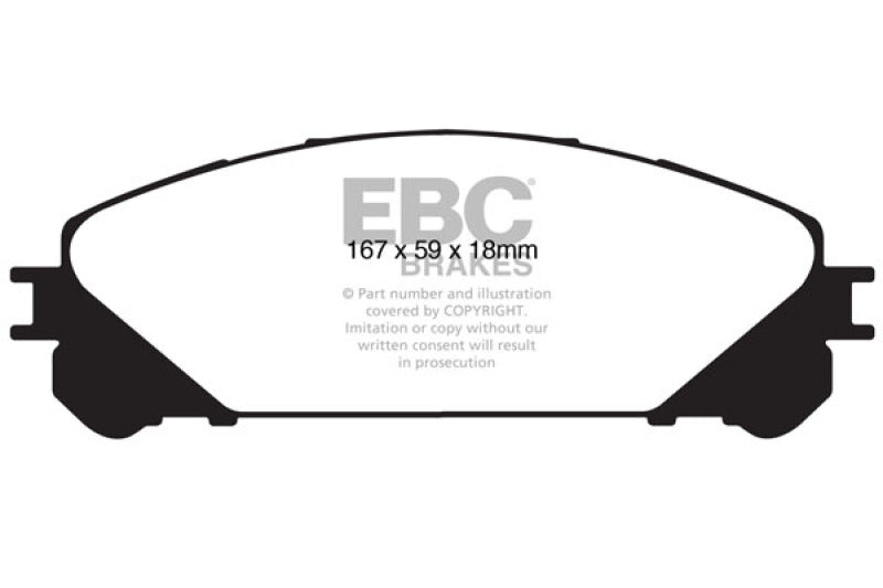 EBC Greenstuff 10+ Front Brake Pads for Lexus RX350 3.5 (Japan) - Heavy Duty Offroad Performance