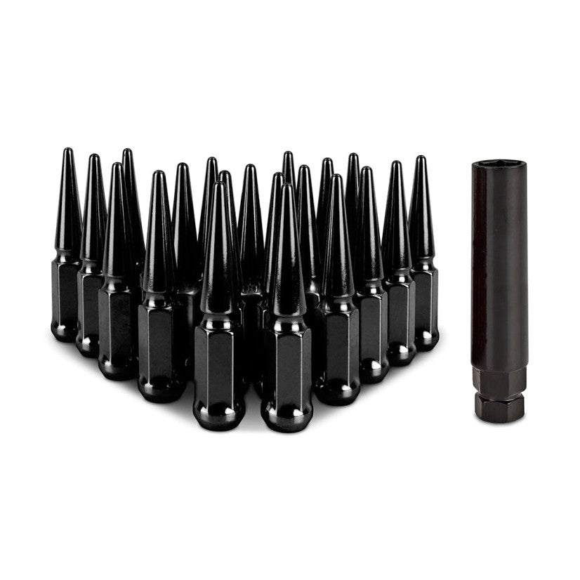 Mishimoto Steel Spiked Lug Nuts M12x1.5 – 20-Piece Black Set for BMW Z3