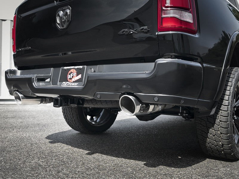 aFe Gemini XV 3-inch 304 Stainless Steel Cat-Back Exhaust System with Cut-Out for Ram 1500 2019-2021 V8 5.7L HEMI