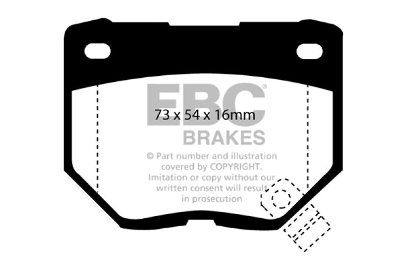 EBC Greenstuff 2000 Series Rear Brake Pads for Nissan Skyline R34 2.5 GT (200) - Enhanced Street Performance and Reduced Dust