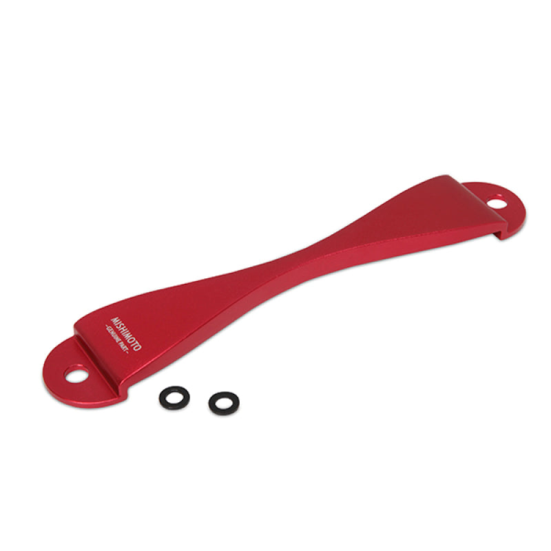 Mishimoto Subaru CNC Battery Tie-Down - Red for Subaru BRZ